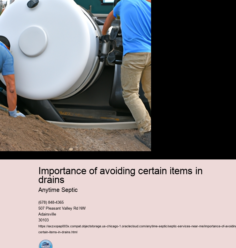 Importance of avoiding certain items in drains