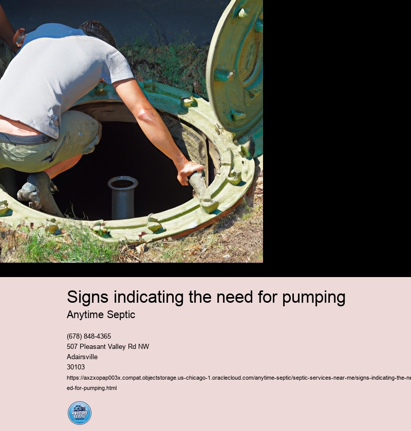 Signs indicating the need for pumping